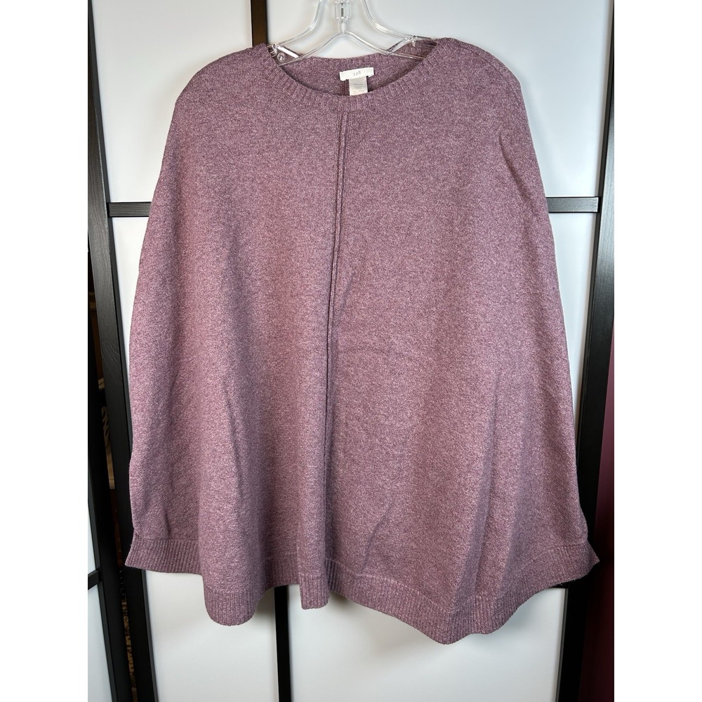 J.‎ Jill Cotton Soft Purple Poncho One Size